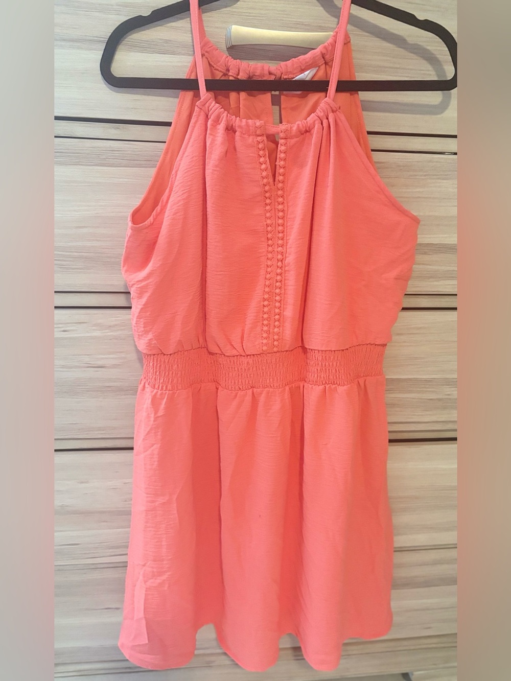 No Boundaries Coral Pink Sleeveless Sundress for Spring and Summer